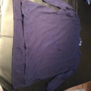 Navy blue three quarter sleeve sweater